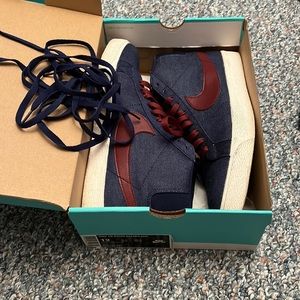 Nike sb blazer high blue and burgundy denim 12 used